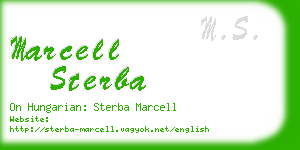 marcell sterba business card